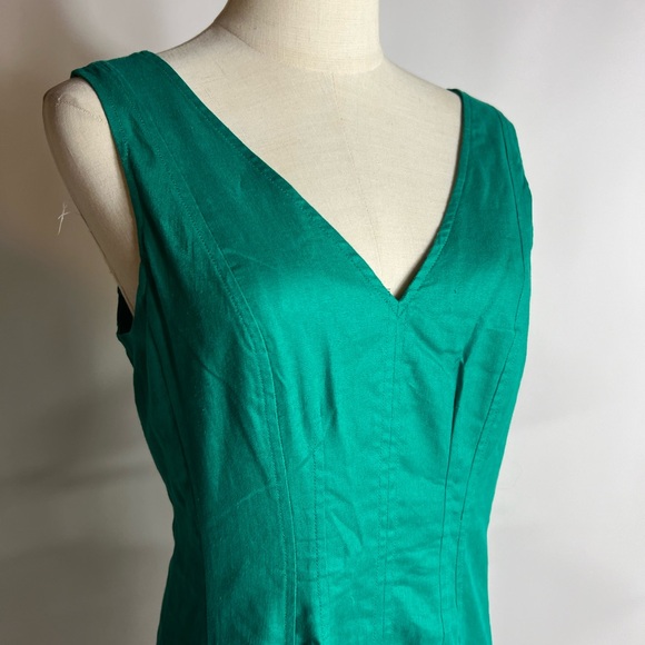 NWT BANANA REPUBLIC Linen Blend Kelly Green Maxi Dress Womens 2 - Picture 2 of 8